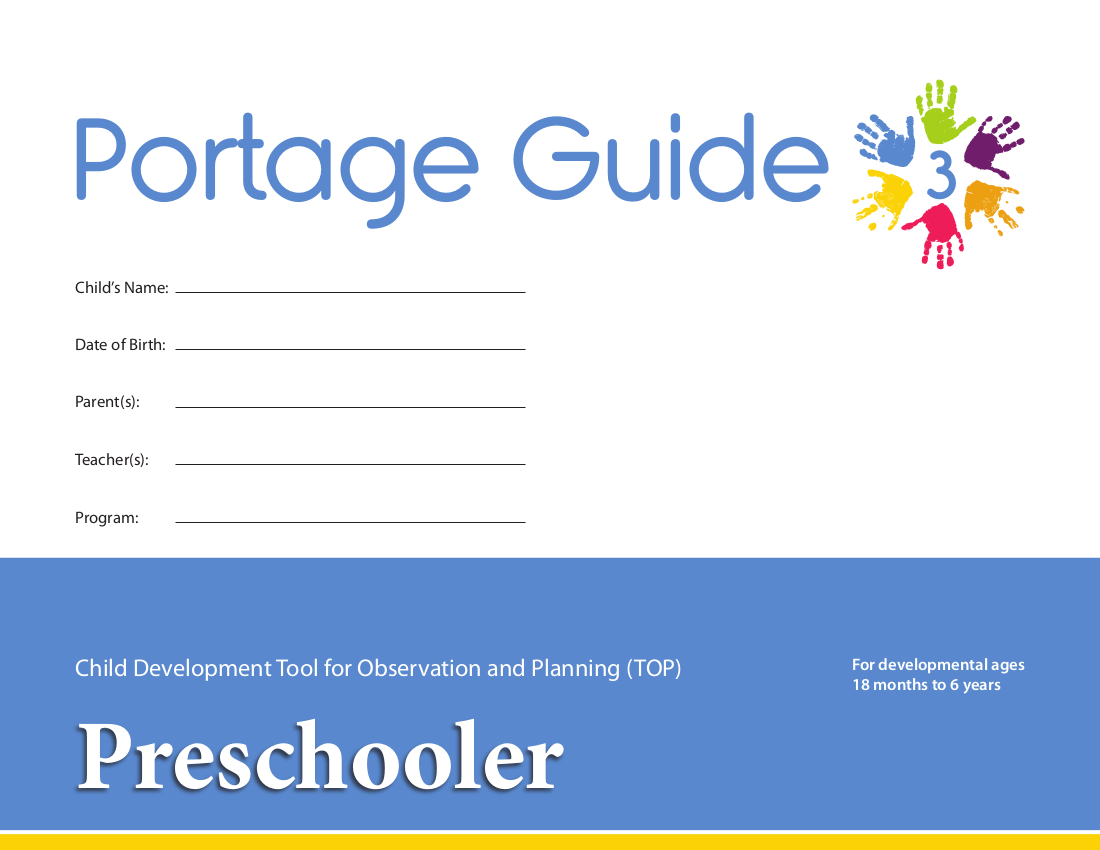 Portage Guide 3: Preschooler - Complete Kit (English)